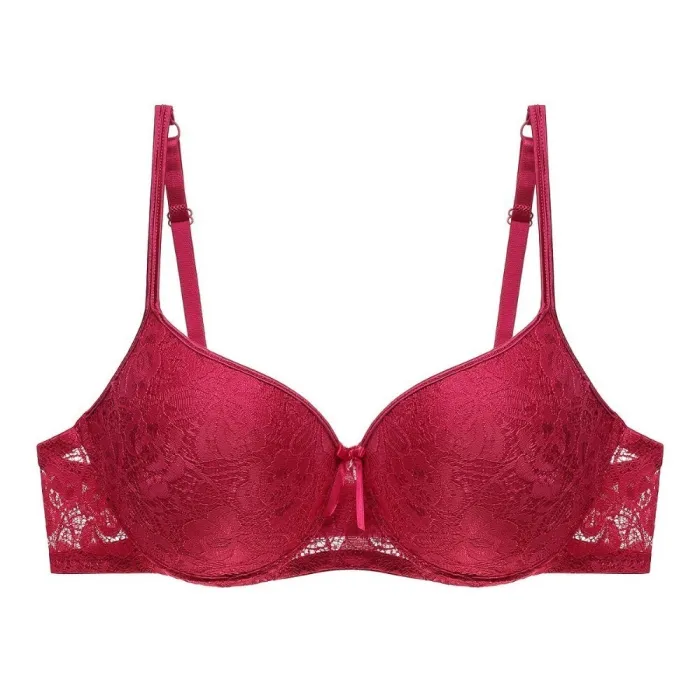 New Plus Size Bra Thin Cup  Lace Bralette For Woman Push Up Cotton Brassiere Underwire ABCD Cup Bras Underwears
