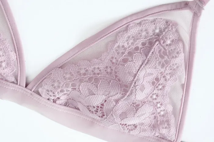 Hot Girls Lace Bra Sexy Embroidery Floral Translucent Bra Women Underwear White Black Bralette Wireless Seamless brassiere