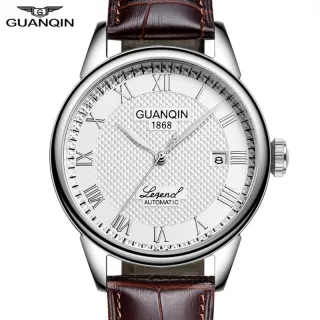 2020 business  Masculino Automatic Mechanical Men Watches Waterproof Calendar Moon Leather Wristwatch