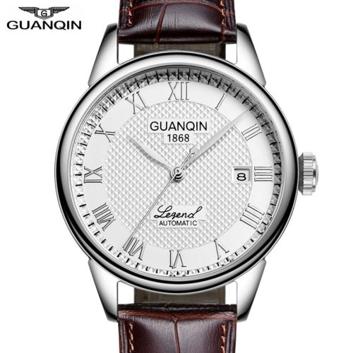 2020 business  Masculino Automatic Mechanical Men Watches Waterproof Calendar Moon Leather Wristwatch