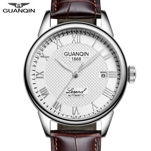 2020 business  Masculino Automatic Mechanical Men Watches Waterproof Calendar Moon Leather Wristwatch
