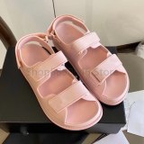 2020 Sandal Summer magic stick white black cowskin Genuine leather platform fashion sandals women Flats shoes size 35-40