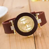 2020 Hot sale Fashion Black Geneva Casual CHHC Quartz Women watches Crystal Silicone Watches  men's Wrist Watch