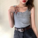 SEASONS Embroidery Butterfly Women Tank Tops Tees Summer Sleevless Casual Crop Top Ladies White Fashion Mini Vest 2020 ASVE80725