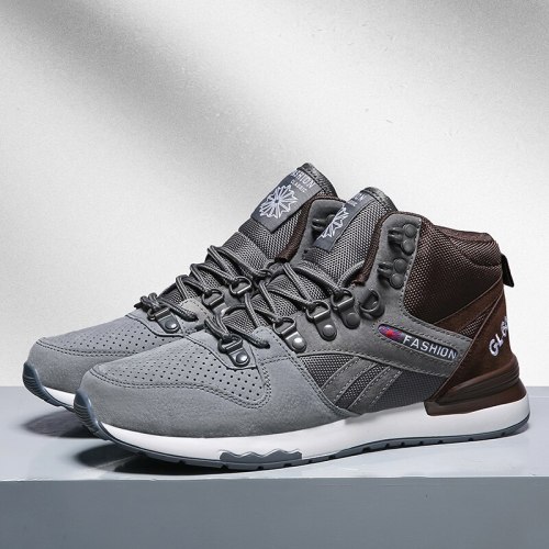 High Top Sports Shoes Mens Sneakers Breathable Anti-skid Running Shoes for Men Shockproof Walking Jogging Shoes Outdoor Trainers
