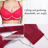 New Plus Size Bra Ultrathin Lace Bralette For Woman Racerback Push Up Cotton Brassiere Underwire C D E Cup Bras Underwear 105E