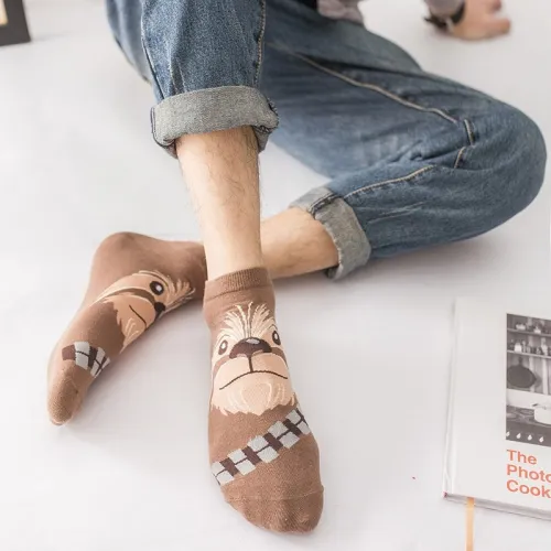 Men Socks New Star Wars Movie Socks Master Yoda Cosplay Socks Wookiee Jedi Knight Novelty Women Socks Soft Sox Dropshipping Gift