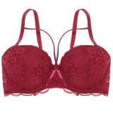 FINETOO Sexy Lace Bra Fashion Racerback Floral Bras For Women B C Cup Underwire Lingerie Bralette Female Bow Brallete Brassiere