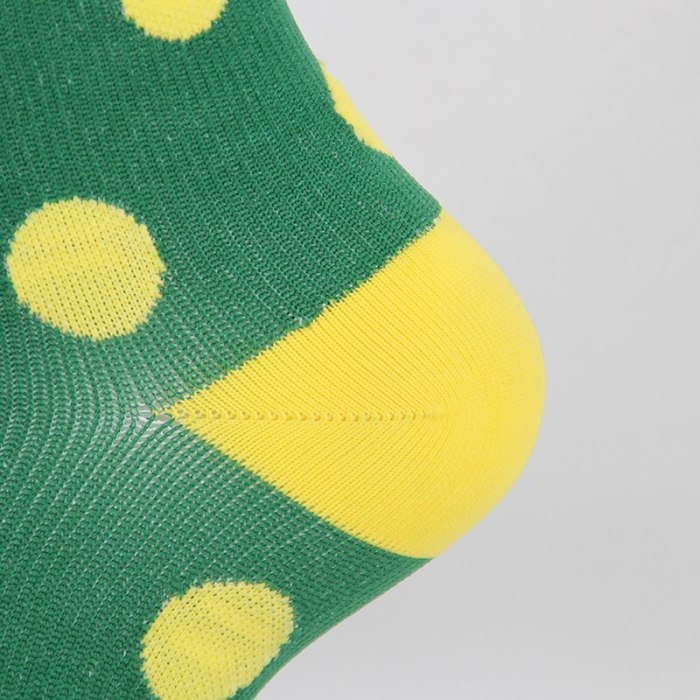 Compression Socks Men Women Nylon Yarn Outdoor Sports High Long Tube Stockings Running Socks Happy Dot Marathon Unisex Fun