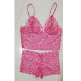 2pcs/Set Hot sale solid high waist sexy Perspective lace Women Open Underwear Sexy Lace Bra Panties Set Plus Size S-5XL Bralette