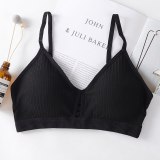 Sexy Push Up Bras For Women Lingerie Bralette Front Hollow Solid Color Bra Wireless Brassiere Seamless Underwear Female Intimate