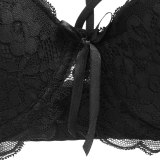 FINETOO Sexy Lace Bra Fashion Racerback Floral Bras For Women B C Cup Underwire Lingerie Bralette Female Bow Brallete Brassiere