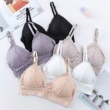Female Wireless Push Up Bras Thin Soft Underwear Seamless Deep V Lace Bras for Women Sexy Lingeries