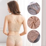 Transparent Lace Bra and Panty Set Women Sexy Lingerie Intimates Ladies Underwear Set Fashion Bra & Brief Sets Solid Color