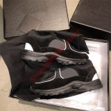 2020 Designer Calfskin Reflective Sneaker Women Black Platform Shoes Men Vintage Basketball Sneaker Real Leather Trainers with