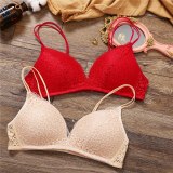 FINETOO Women Bra Sexy Lace Bralette Floral Wireless Bra Female Underwear A B Cup Sexy Lingerie Soft Solid Color Bras Brassiere