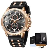 2020 LIGE Fashion Sport Watch Men Waterproof Mens Watches Top Brand Luxury Quartz  Silicone Strap