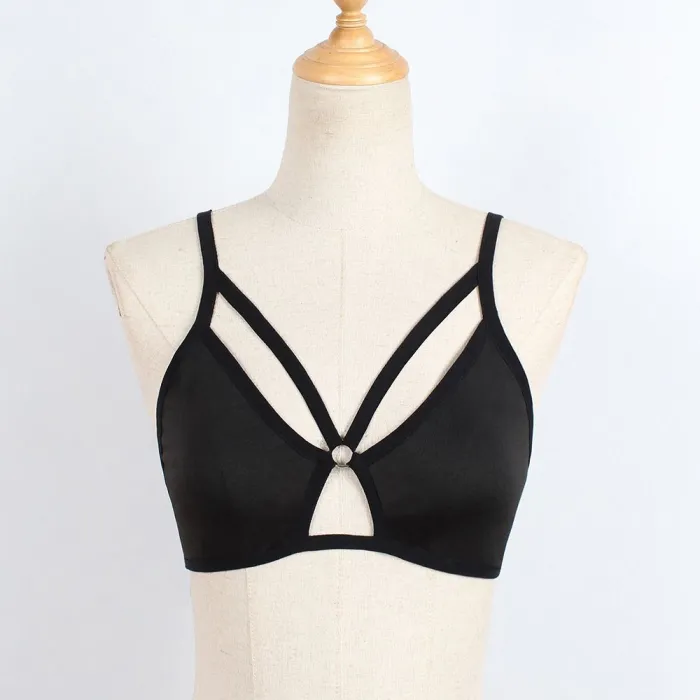 Summer Sexy Seamless Cross Sleepwear Bandage Bra For Women Sexy Underwear Push Up Bra Women's Fashion Bralette Erotic Lingerie