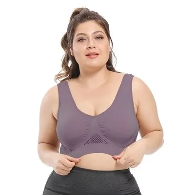 Bras For Women Plus Size Seamless Bra With Pads Easy Comfort Bra Active Everyday Push Up Bralette Vest Wireless Brassiere Bra