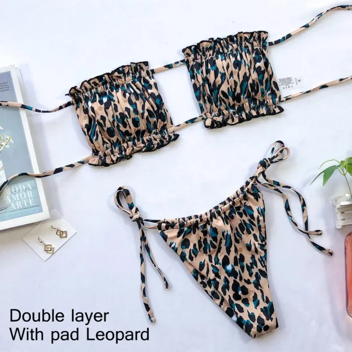 Sexy Micro Women Bikini 2020 Mujer Swimsuit Bandeau Bikinis Set Two-piece Swimwear Push Up Bathing Suit Female Beachwear Biquini
