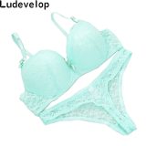 Luxury Sexy Thong France Embroidered Lace Bra Sets For Women Push Up Bra And Panty Set Underwear Sets