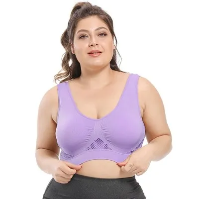 Bras For Women Plus Size Seamless Bra With Pads Easy Comfort Bra Active Everyday Push Up Bralette Vest Wireless Brassiere Bra