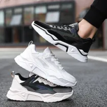 Breathing Running Shoes Men Reflective Tide Shoes Special Casual Shoes with Hollow Bottom Wear-resistant Jogging Men