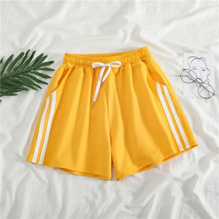 Women Shorts Summer Casual Solid Drawstring shorts high waist loose shorts for girls Soft Cool female short M-2XL