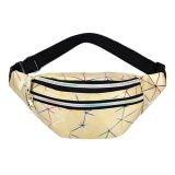 2019 Holographic Women Silver Laser Bum Bag Travel Shiny Waist Bags Fashion Girls Pink Leather Hologram Hip Bag