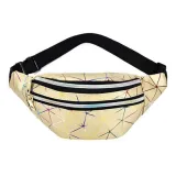 2019 Holographic Women Silver Laser Bum Bag Travel Shiny Waist Bags Fashion Girls Pink Leather Hologram Hip Bag