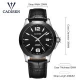 Watches Mens Automatic Mechanical Watch Wrist Japanese Movement Classic Black Leather Ceramic Wristwatch Man