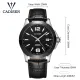 Watches Mens Automatic Mechanical Watch Wrist Japanese Movement Classic Black Leather Ceramic Wristwatch Man