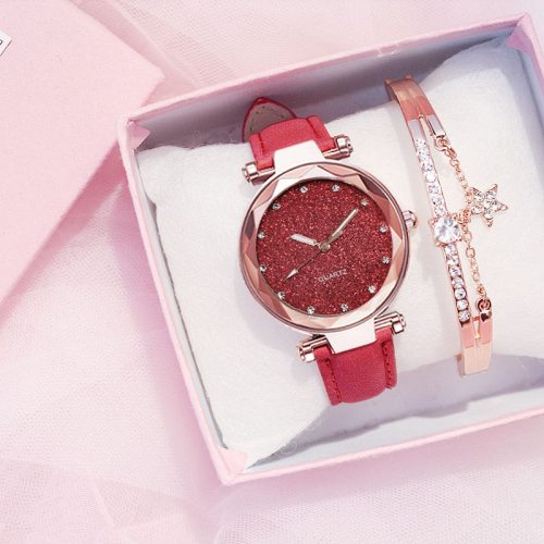 Women Watch Rhinestone Romantic Starry Sky WristWatch Fashion Ladies Leather Watch Clock for Women Relogio Feminino Montre Femme