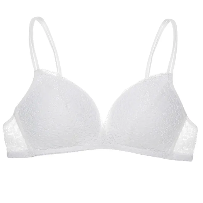 FINETOO Women Bra Sexy Lace Bralette Floral Wireless Bra Female Underwear A B Cup Sexy Lingerie Soft Solid Color Bras Brassiere