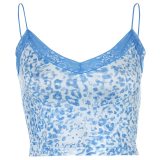 HEYounGIRL Pink Leopard Print Sexy Spaghetti Strap Top Women Summer Y2k Backless Lace Cami Tops Ladies Sweat 90s Crop Tees 2020