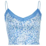 HEYounGIRL Pink Leopard Print Sexy Spaghetti Strap Top Women Summer Y2k Backless Lace Cami Tops Ladies Sweat 90s Crop Tees 2020