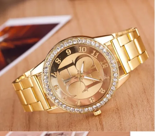 2019 New Top Brand Women's Watch Luxury Gold Stainless Steel Sports Watch Unisex Quartz Watch Women's Watch