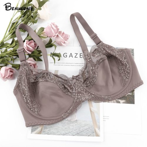 Beauwear Large Size Bras C D DD E cup for Women underwired Non-padded Bra Ladies Sexy Full Cup Underwear Plus Size Bra