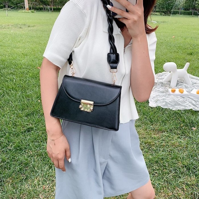 Solid Color PU Leather Sac A Main Femme Crossbody Bags For Women 2020 Summer Small Shoulder Handbags Female Chain Bag