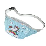 Sequins Printing  Unicorn Sequin Fashion Waist Bag Fanny Pack Children Cartoon Chest Bag Outdoor Travel Pocket Phone Pouch