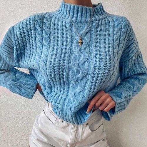Knitted Turtleneck Sweater Women Autumn Ladies Solid Pullover Sweater Korean Style Female Long Sleeve Knit Jumpers Femme