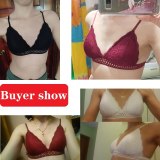 GUMPRUM Seamless Deep V Lace Bras For Women Wireless Push Up Bra Thin Comfort Soft Underwear Sexy Lingerie French Style Bralette