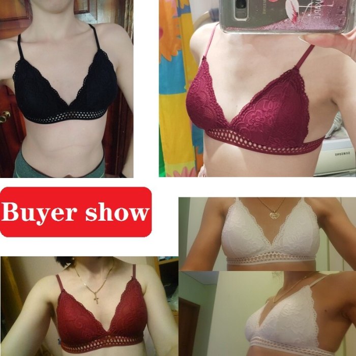 GUMPRUM Seamless Deep V Lace Bras For Women Wireless Push Up Bra Thin Comfort Soft Underwear Sexy Lingerie French Style Bralette