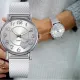 The Latest Top Watch Fashion Women Mesh Belt Watch Wild Lady Creative Gift