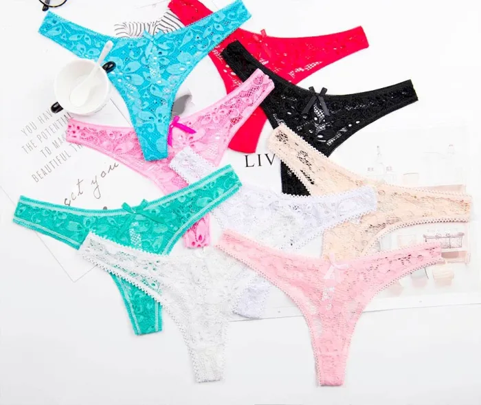 8color Gift full beautiful lace Women's Sexy lingerie Thongs G-string Underwear Panties Briefs Ladies T-back  3pcs/Lot xah11