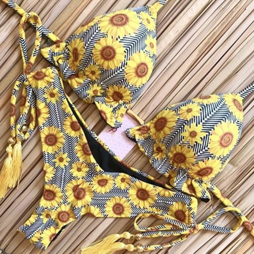 Sexy Bikinis 2019 Swimwear Women Swimsuit Bandage Halter Beach Wear Push Up Bathing suits Female Brazilian Bikini Set
