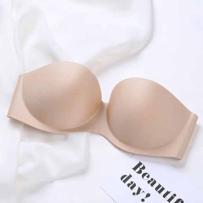 wireless women fashion size d soft black seamless lingerie strapless invisible sexy bralette bra push up