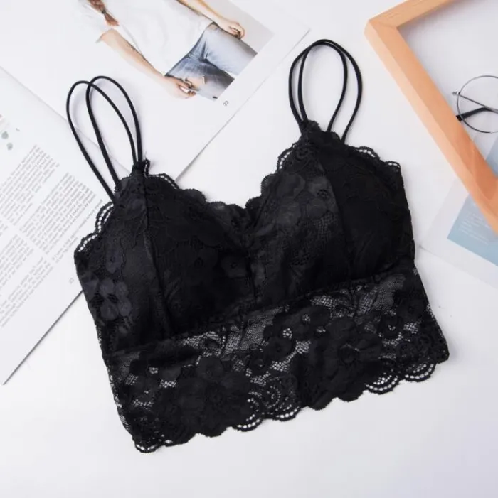2020 New Arrival Women Push Up Wireless Lace Bra Top Women Plus Size Bralette Underwear Lingerie Full Cup