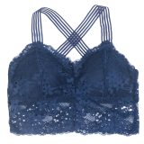 Women Sexy Lingerie Lace Bra Hollow Bralette Backless Crop Top Padded Camis Bra Brassiere Female Intimates Soft Underwear