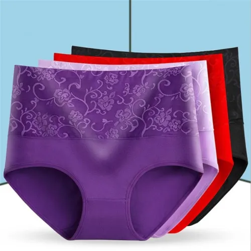 #625 LeafMeiry Highwaist Women Panties Plus Size L-XXXL Sexy Women Underwear Cotton Briefs